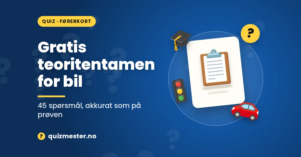 Gratis teoritentamen for bil