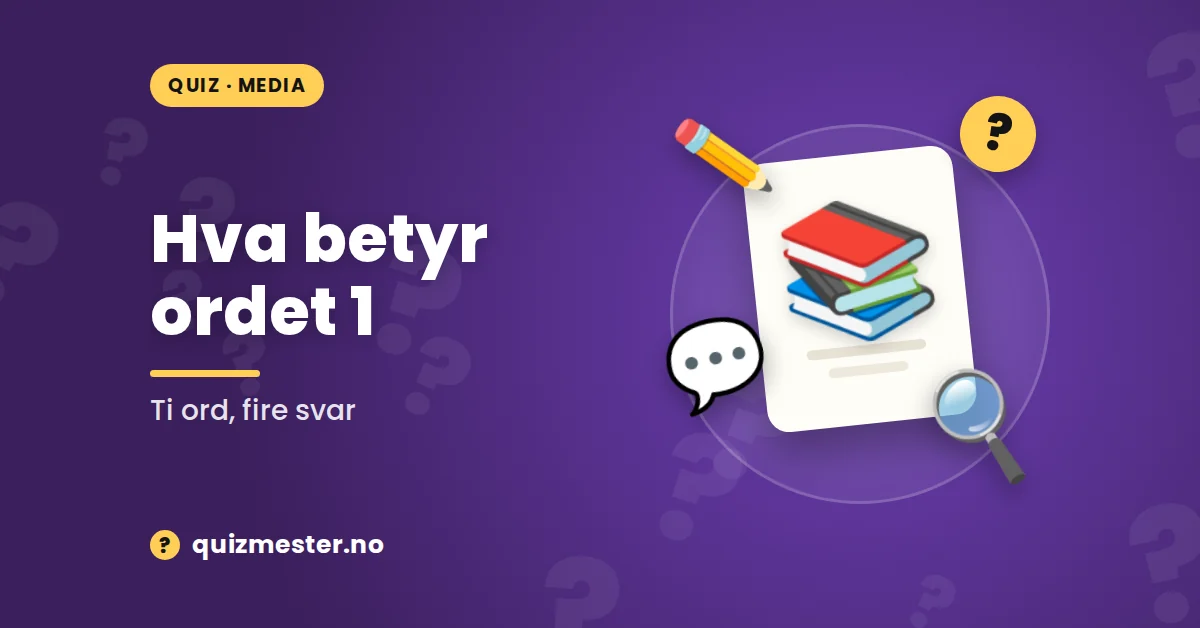Hva betyr ordet 1