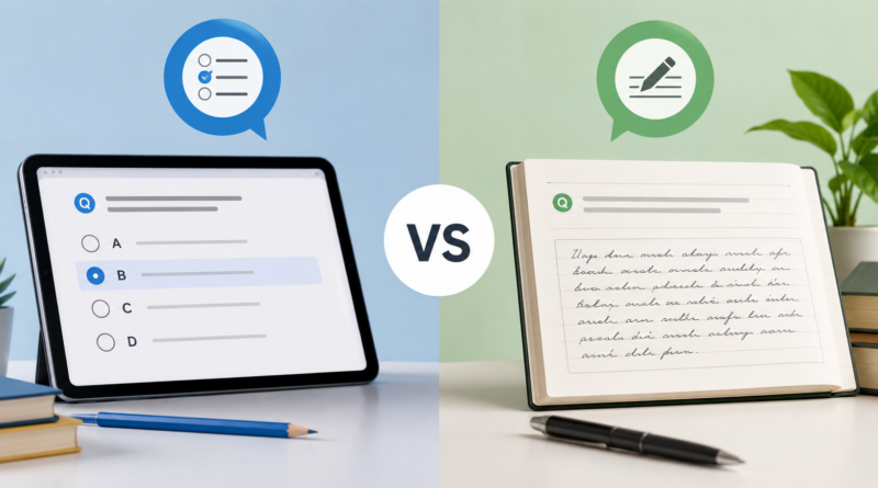 Quiz Med Flervalgssvar Vs. Quiz Med Åpne Svar: Hva Tester Kunnskapen Best?
